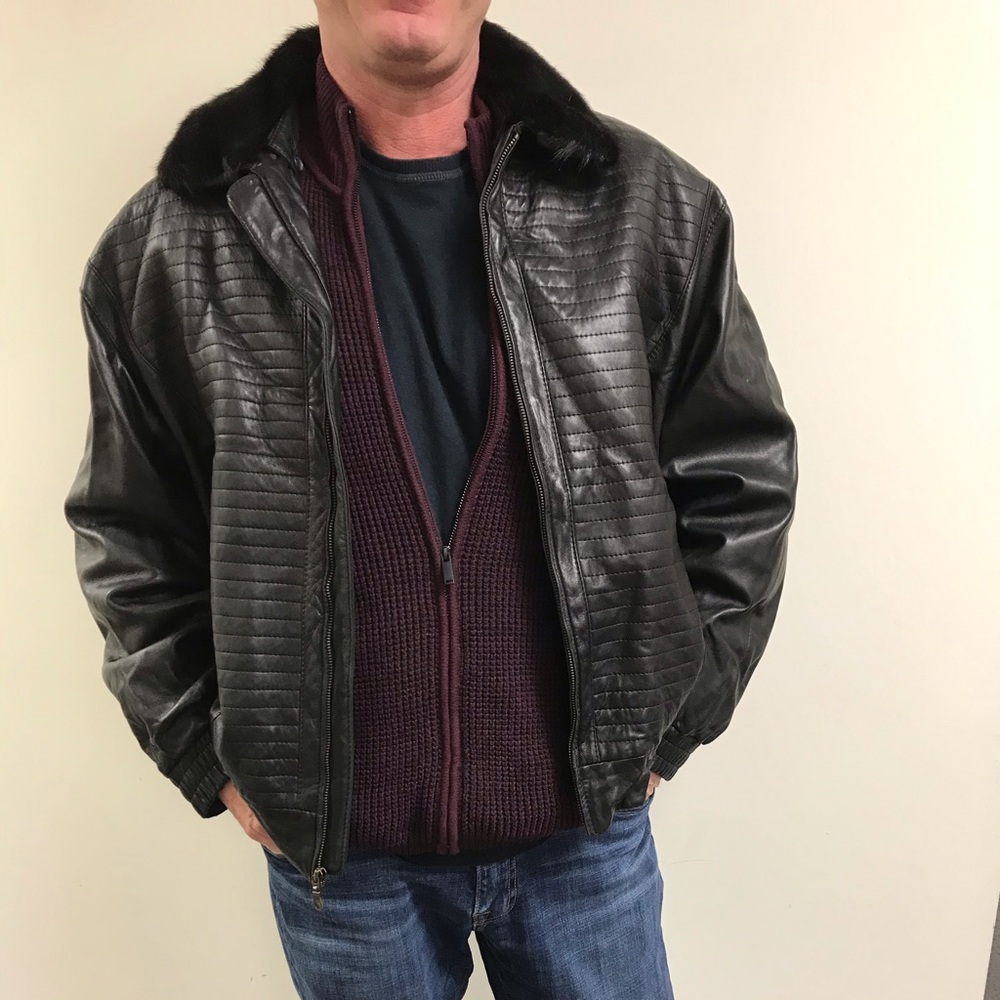 Men’s vintage Jeno De Paris leather jacket